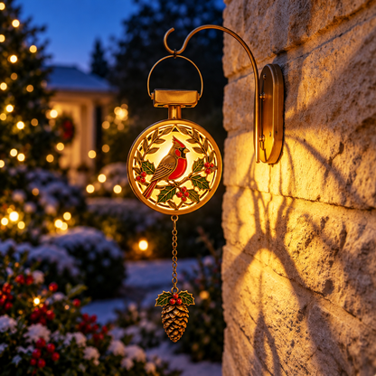 ⏳ Last Day 49% OFF - Christmas Glow Solar Wall Lantern