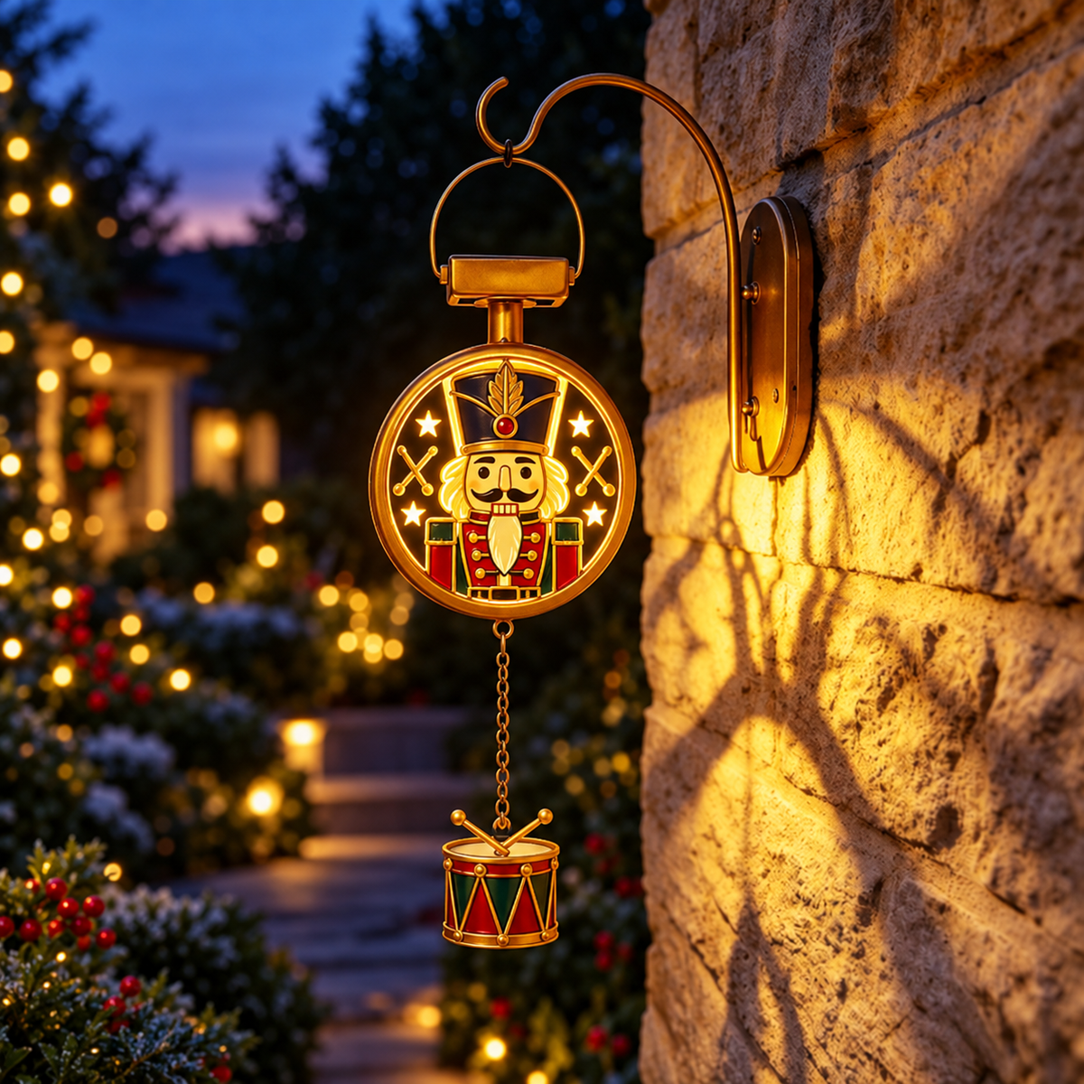 ⏳ Last Day 49% OFF - Christmas Glow Solar Wall Lantern