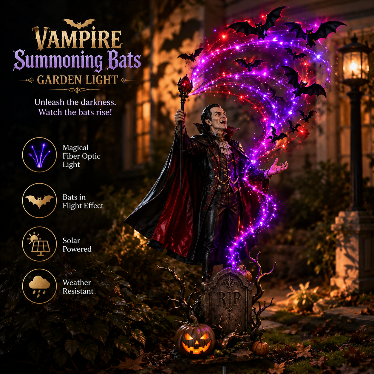 🎃Today 49% OFF🦇Vampire Summoning Bats Garden Light