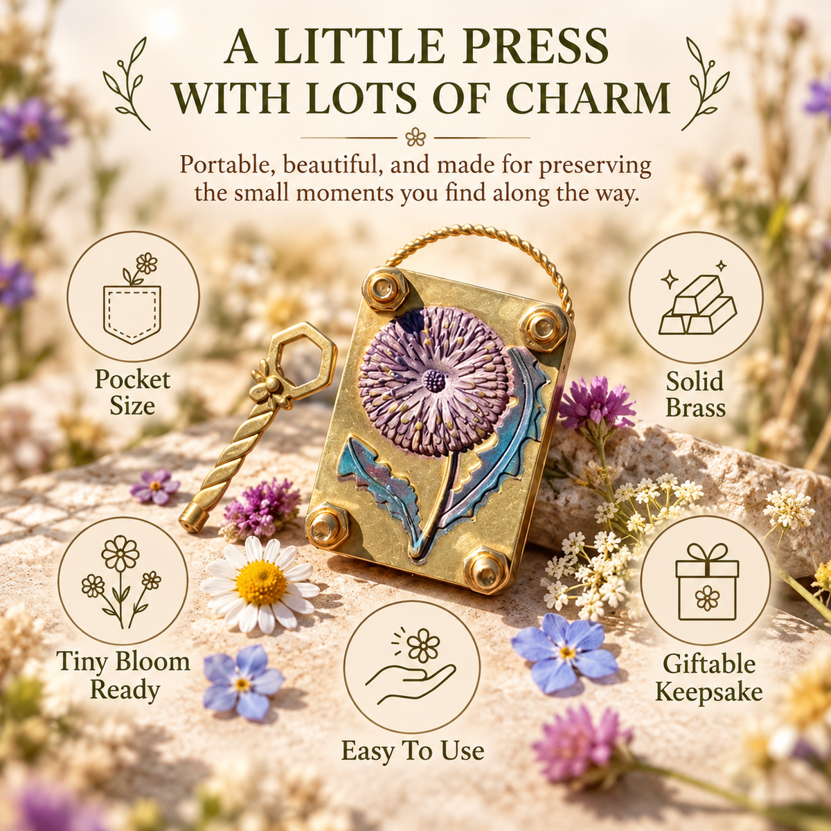 🌼 50% OFF Today! Mini Flower Press Keepsake for Tiny Blooms & Petals