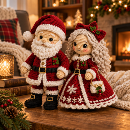 Crochet Christmas Santa & Mrs. Claus Amigurumi Doll