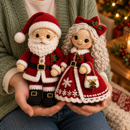 Crochet Christmas Santa & Mrs. Claus Amigurumi Doll