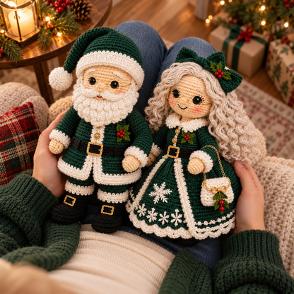 Crochet Christmas Santa & Mrs. Claus Amigurumi Doll