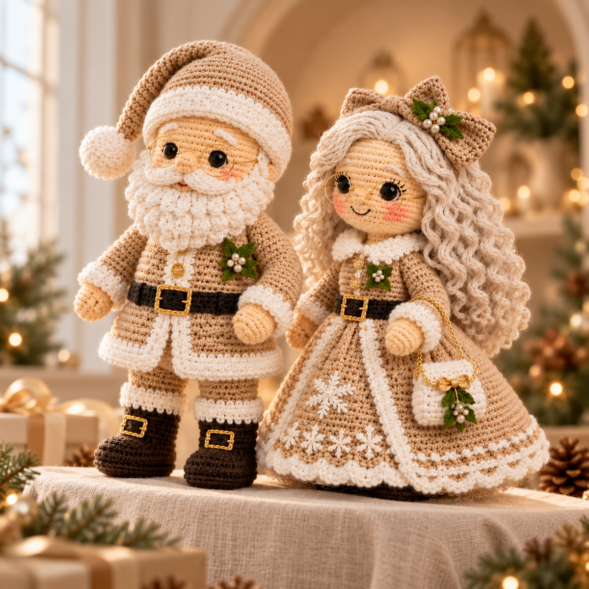 Crochet Christmas Santa & Mrs. Claus Amigurumi Doll