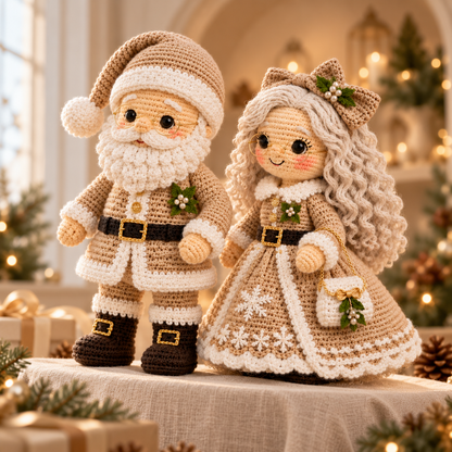 Crochet Christmas Santa & Mrs. Claus Amigurumi Doll