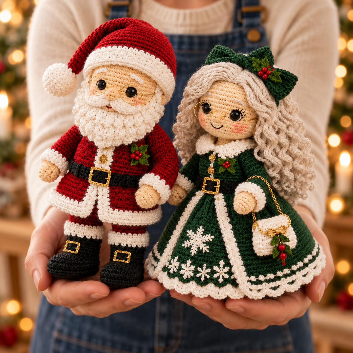 Crochet Christmas Santa & Mrs. Claus Amigurumi Doll