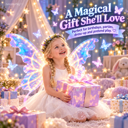 🦋 Magical Moving Butterfly Wings – Light Up Fairy Costume For Kids & Parties