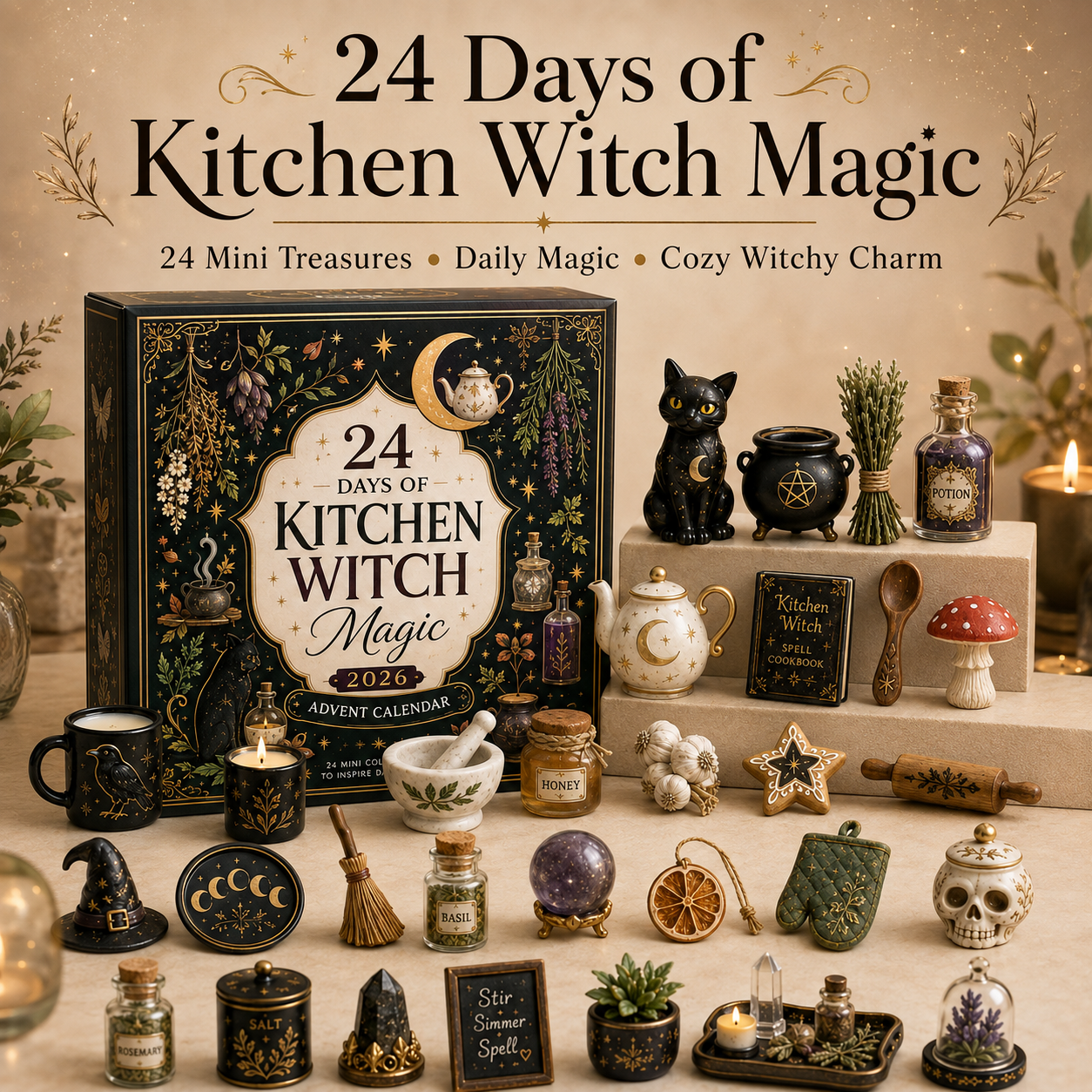 24 Days of Kitchen Witch Magic – Herbal Apothecary Advent Calendar