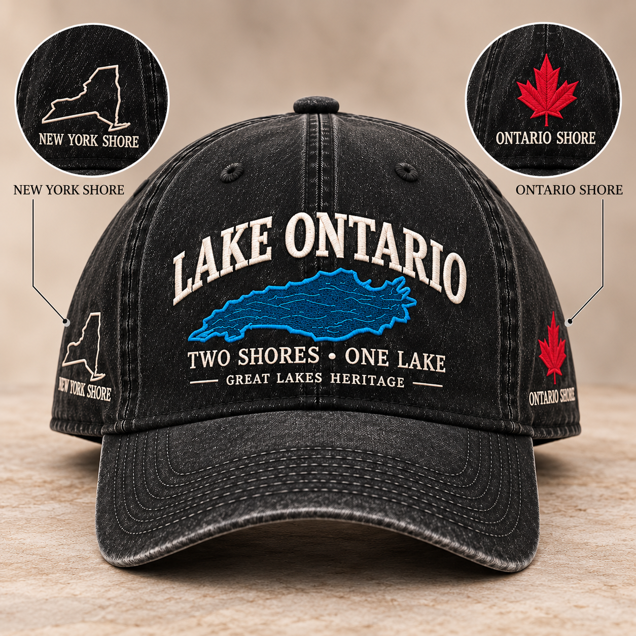 💙Lake Ontario Heritage Cap – Two Shores, One Lake