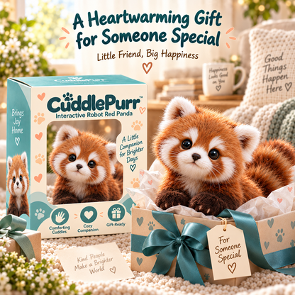 🐾❤️ CuddlePurr™ Red Panda – Interactive Plush Companion | A Little Friend, A Lot of Love
