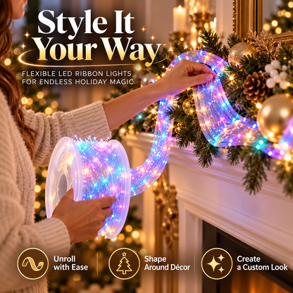 ✨🌈 Magical LED Fairy Ribbon Lights | Remote-Controlled Sparkling Holiday Decor 🎄