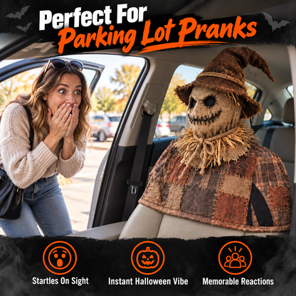 😱 Animated Horror Passenger Prop – Motion Sensor Halloween Car Decoration with Wireless Remote