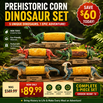 🔥Last Day Promotion🦖 Dino Bite Corn Holders🌽Turn Ordinary Corn Into The Most Fun Thing On The Table🧒