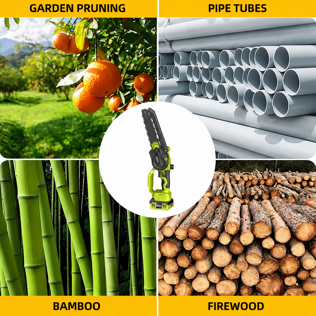 🔥Summer Sale🌳2-in-1 Mini Chainsaw – Cordless Electric Pruning Saw
