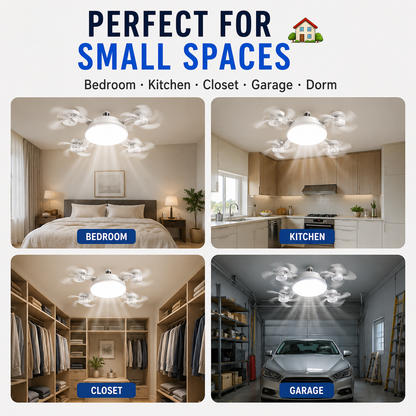 💡 Ceiling Fan Light – 2-in-1 LED Fan Bulb with Remote Control
