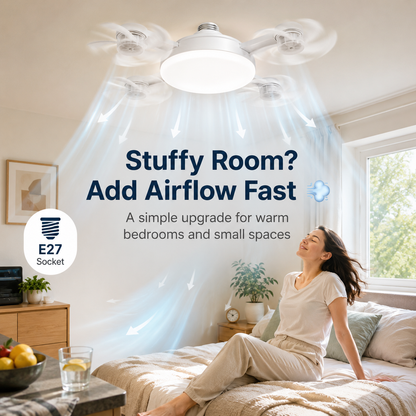 💡 Ceiling Fan Light – 2-in-1 LED Fan Bulb with Remote Control