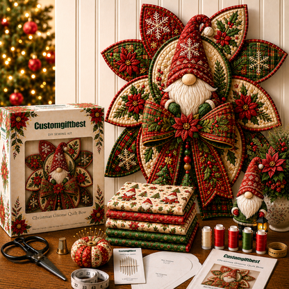 🧵🎄Christmas Quilt Bow DIY Sewing Kit