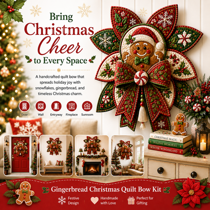 🧵🎄Christmas Quilt Bow DIY Sewing Kit