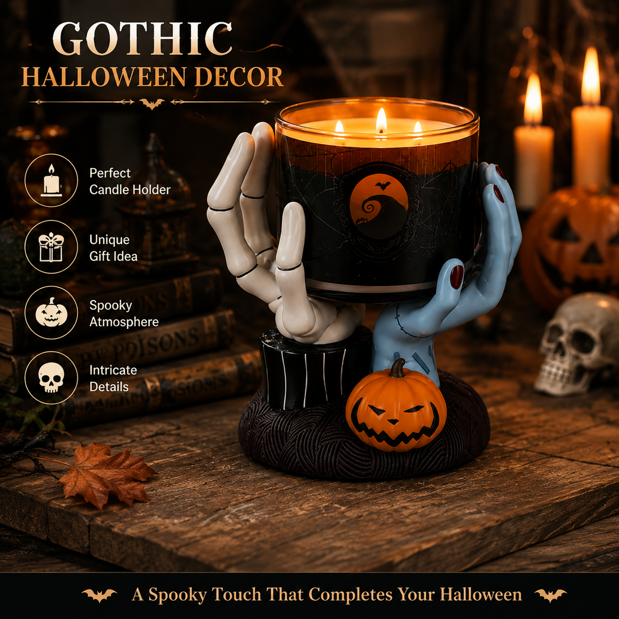 Skeleton Candle Holder