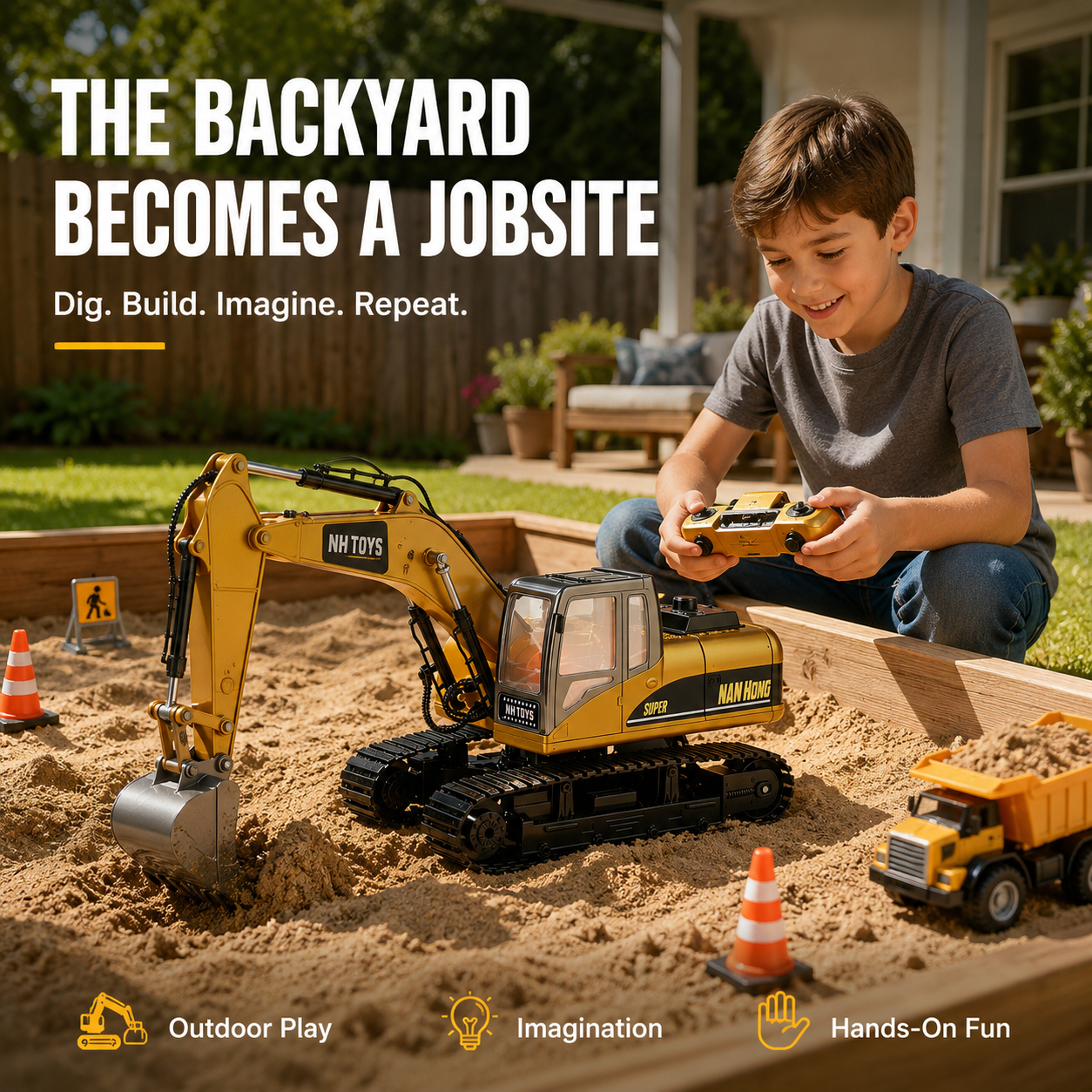 🔥 Limited Time 50% OFF🚜 1:14 RC Crawler Excavator – Alloy Bucket, Mist, Lights & Sound