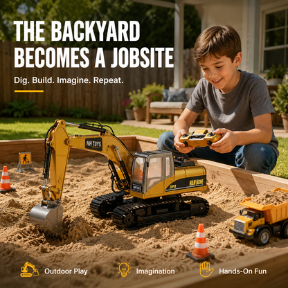 🔥 Limited Time 50% OFF🚜 1:14 RC Crawler Excavator – Alloy Bucket, Mist, Lights & Sound