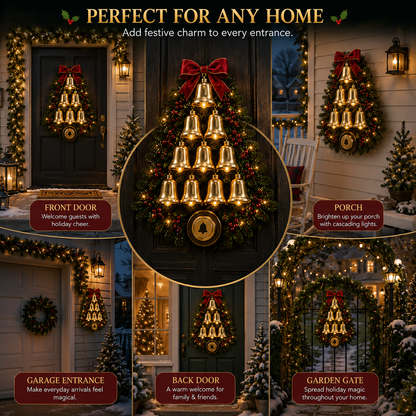 ✨✨Christmas Bell Cascade Doorbell™✨ – Light-Up Holiday Chime Door Decor 🔔🎄