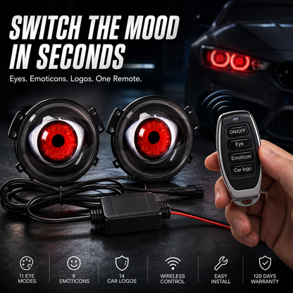 🔥 Limited Time 50% OFF😈ED Headlights with Animated Evil Eyes