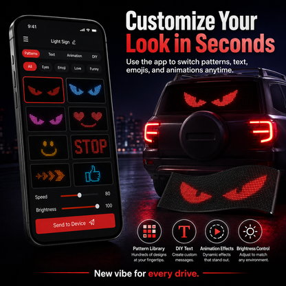 App-Controlled Smart Car LED Sign – Customizable Display
