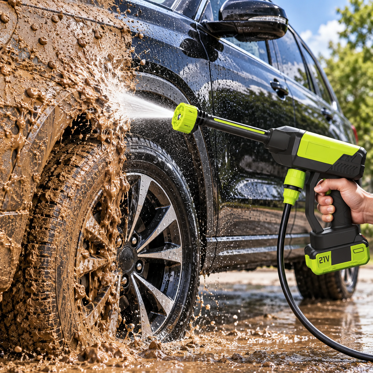 PowerJet Anywhere Cordless Pressure Washer Kit | Portable High Pressure Cleaning for Cars, Homes & Gardens