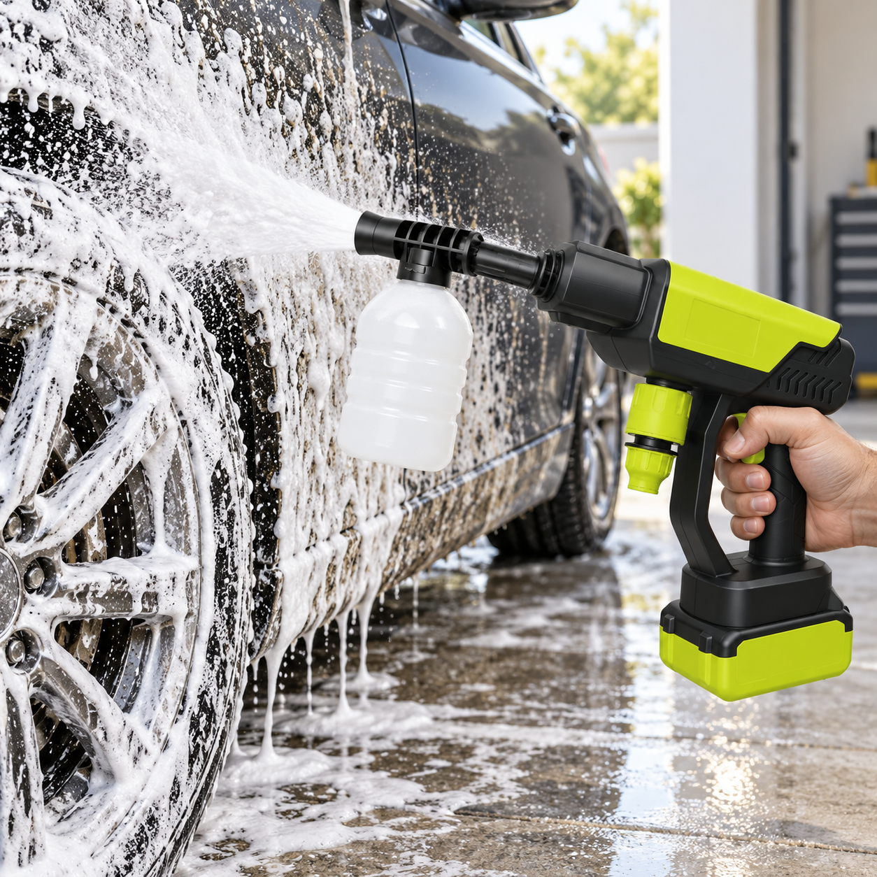 PowerJet Anywhere Cordless Pressure Washer Kit | Portable High Pressure Cleaning for Cars, Homes & Gardens