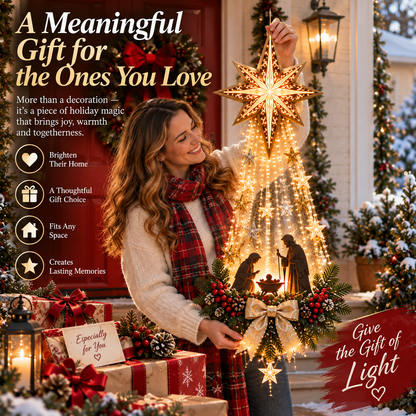 ✝️ Bethlehem Star of Faith™ – Lighted Nativity Wall Decor✨