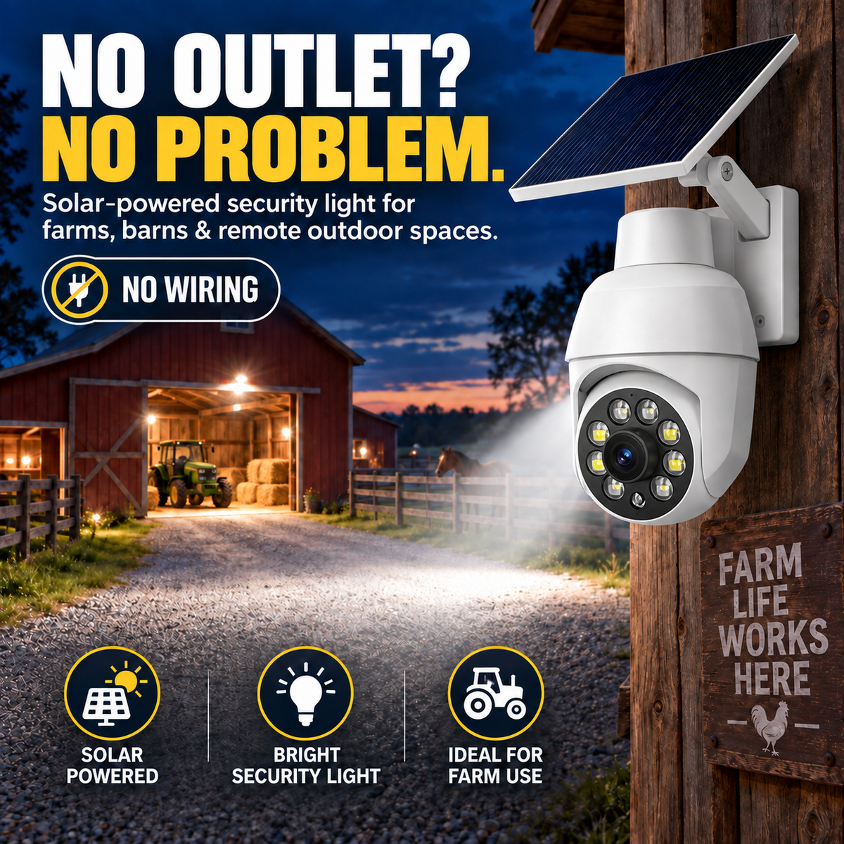 ⏰Hot Sale 50% OFF🔥🔥 - Solar-Powered Simulated Surveillance Camera Street Light (Copy)