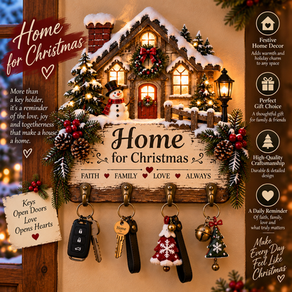 ✨Last Day 49% OFF✨Welcome Key Holder™– Lighted Christmas Entryway Wall Decor