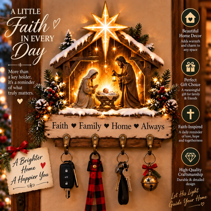 ✨Last Day 49% OFF✨Welcome Key Holder™– Lighted Christmas Entryway Wall Decor