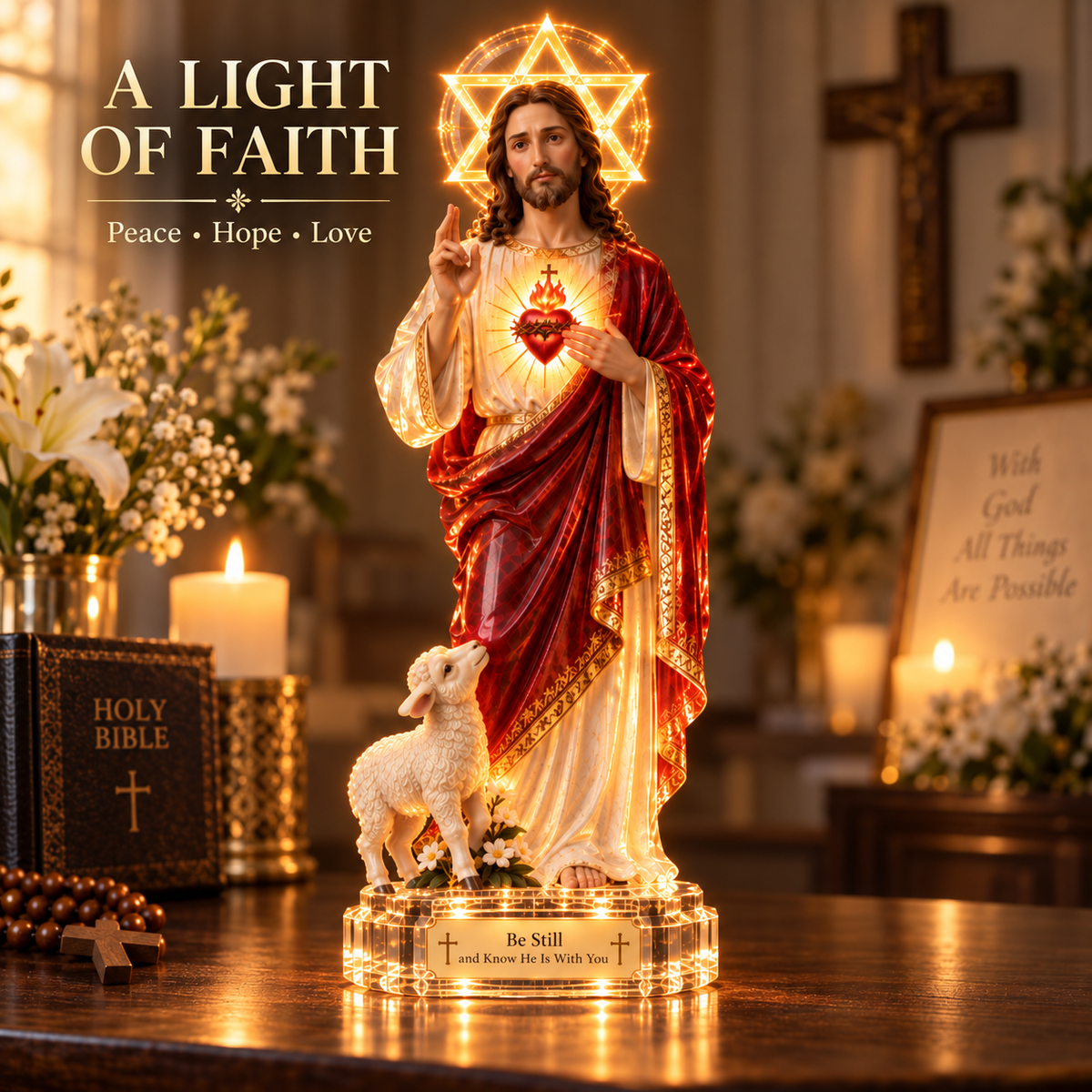 ❤️Thanksgiving Day！！！Sacred Heart Jesus LED  Display