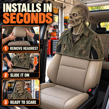 😱 Animated Horror Passenger Prop – Motion Sensor Halloween Car Decoration with Wireless Remote
