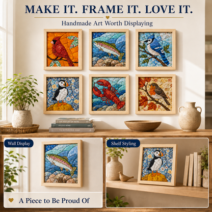 Kinusaiga-No-Sew Bird Fabric Art Kit