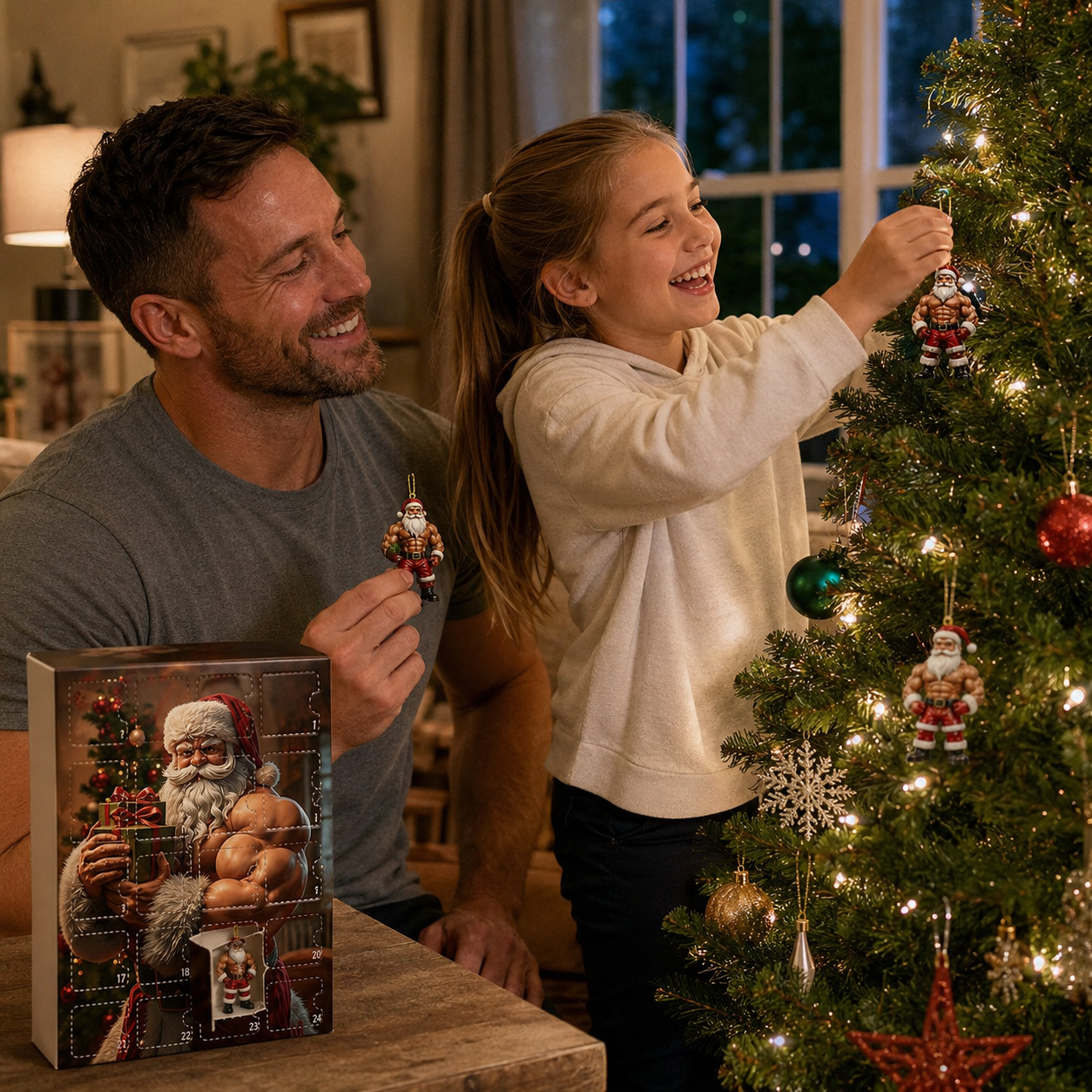 2026 Muscle Santa Christmas Countdown Calendar 🎅🎄