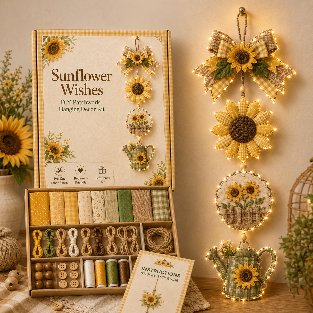 DIY Patchwork Hanging Decor Kit