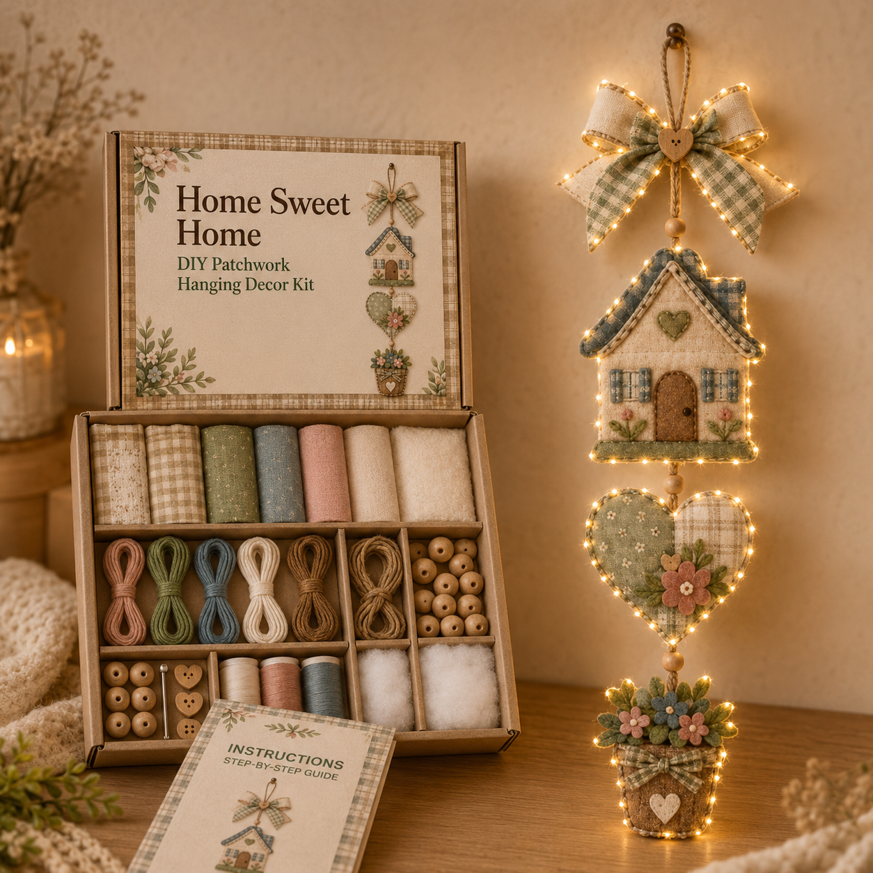 DIY Patchwork Hanging Decor Kit