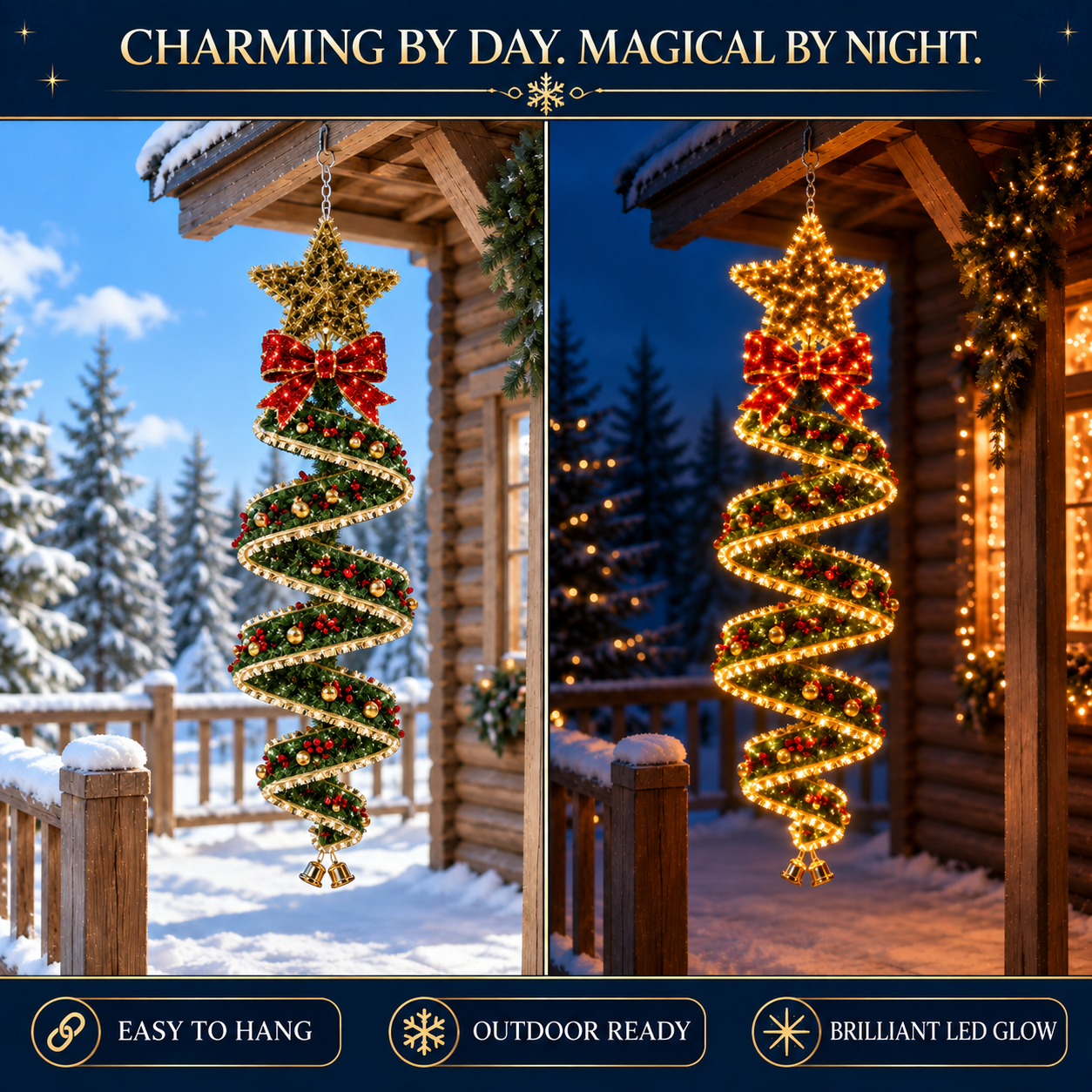 🎄Last day for 50% off🎄Christmas Magic Spiral™ Hanging LED Light Collection