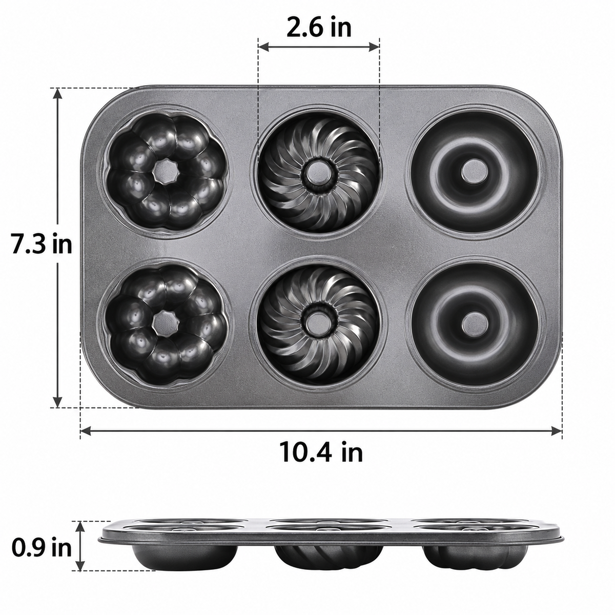 Multi-Cavity Non-Stick Mini Bundt Cake Pan