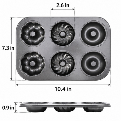 Multi-Cavity Non-Stick Mini Bundt Cake Pan