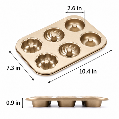 Multi-Cavity Non-Stick Mini Bundt Cake Pan