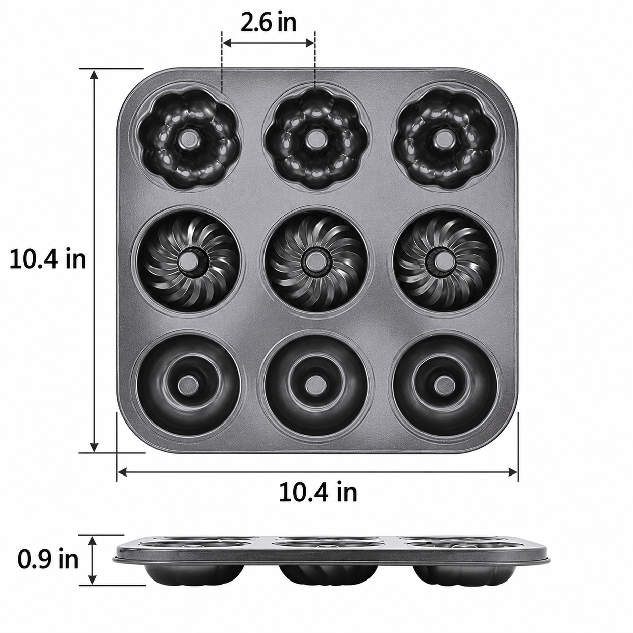 Multi-Cavity Non-Stick Mini Bundt Cake Pan