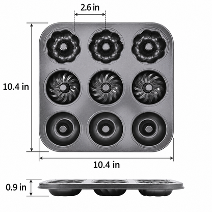Multi-Cavity Non-Stick Mini Bundt Cake Pan