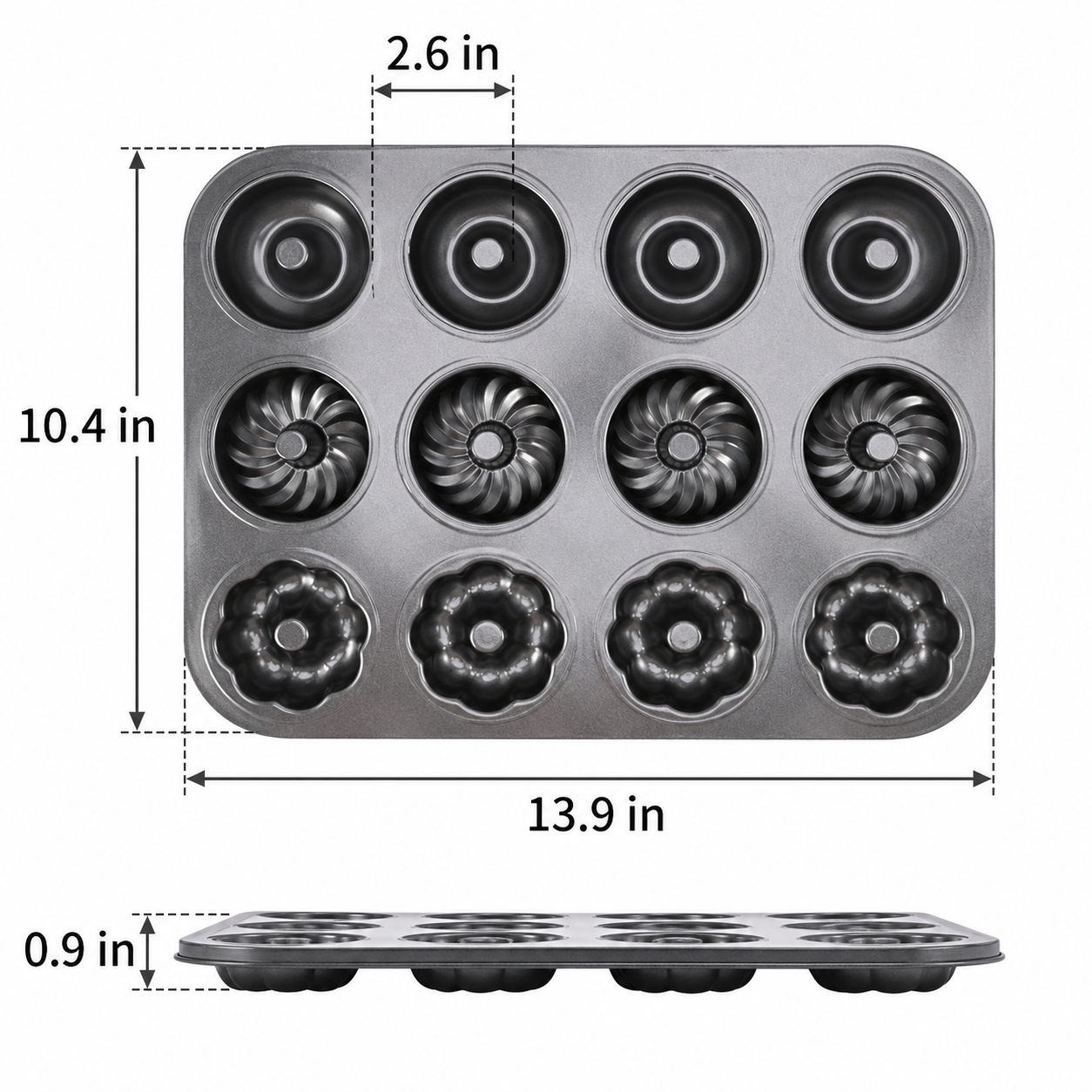 Multi-Cavity Non-Stick Mini Bundt Cake Pan