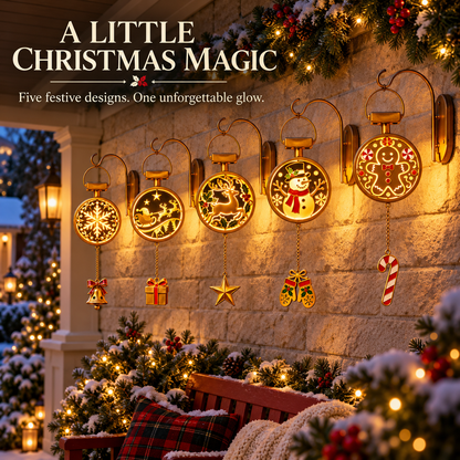 ⏳ Last Day 49% OFF - Christmas Glow Solar Wall Lantern