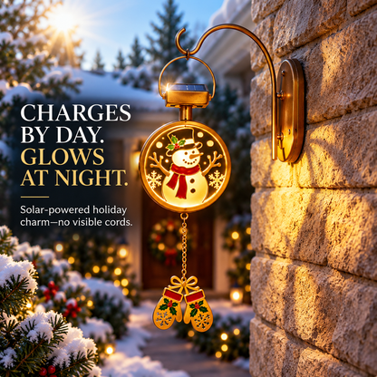 ⏳ Last Day 49% OFF - Christmas Glow Solar Wall Lantern