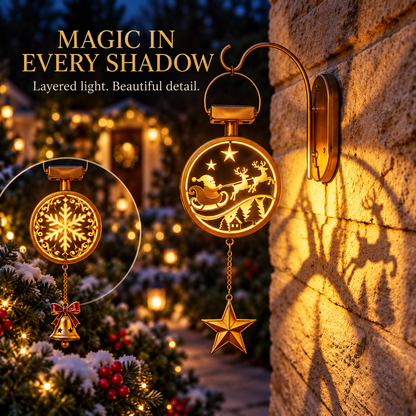 ⏳ Last Day 49% OFF - Christmas Glow Solar Wall Lantern